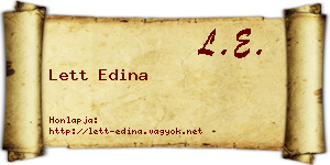 Lett Edina névjegykártya